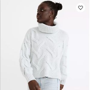 NWT Madewell Somervell Modern Cable Turtleneck Sweater